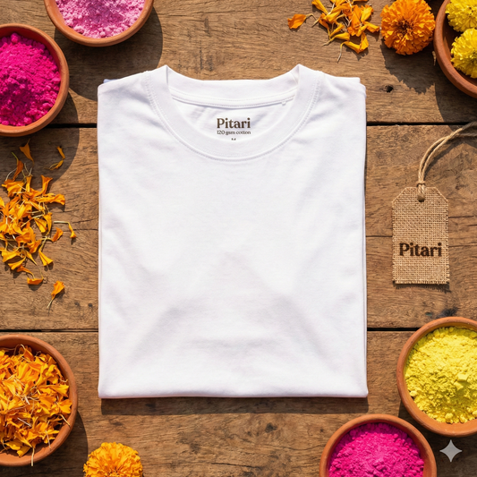 Holi White Tshirt - Party Wear