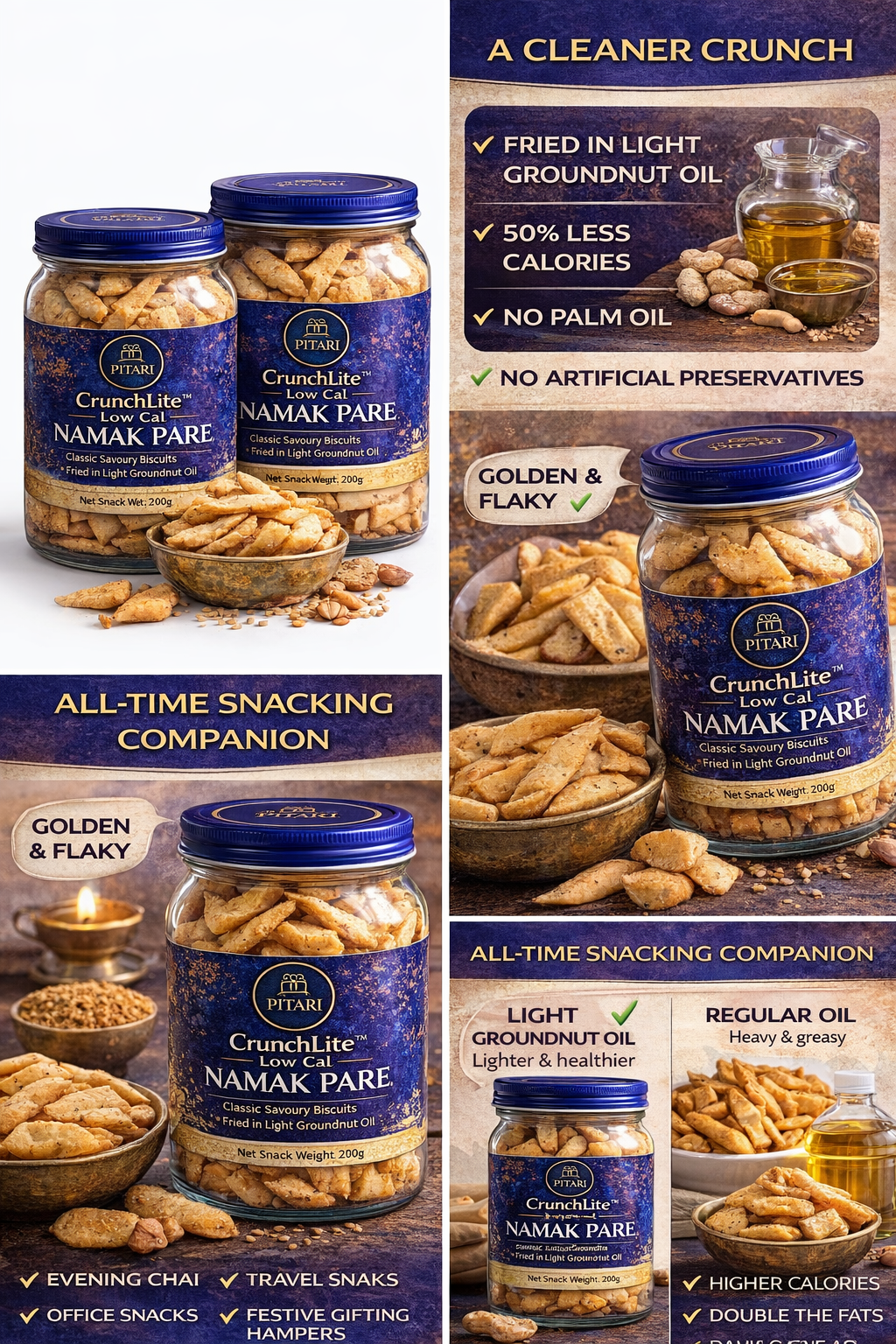 Pitari CrunchLite - Namak Para - 250 gm